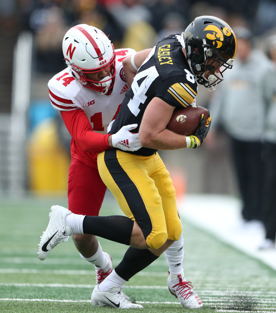 Iowa Hawkeyes wide receiver Nick Easley (84) against the Nebraska Cornhuskers Friday, November 23, 2018 at Kinnick Stadium. (Brian Ray/hawkeyesports.com)