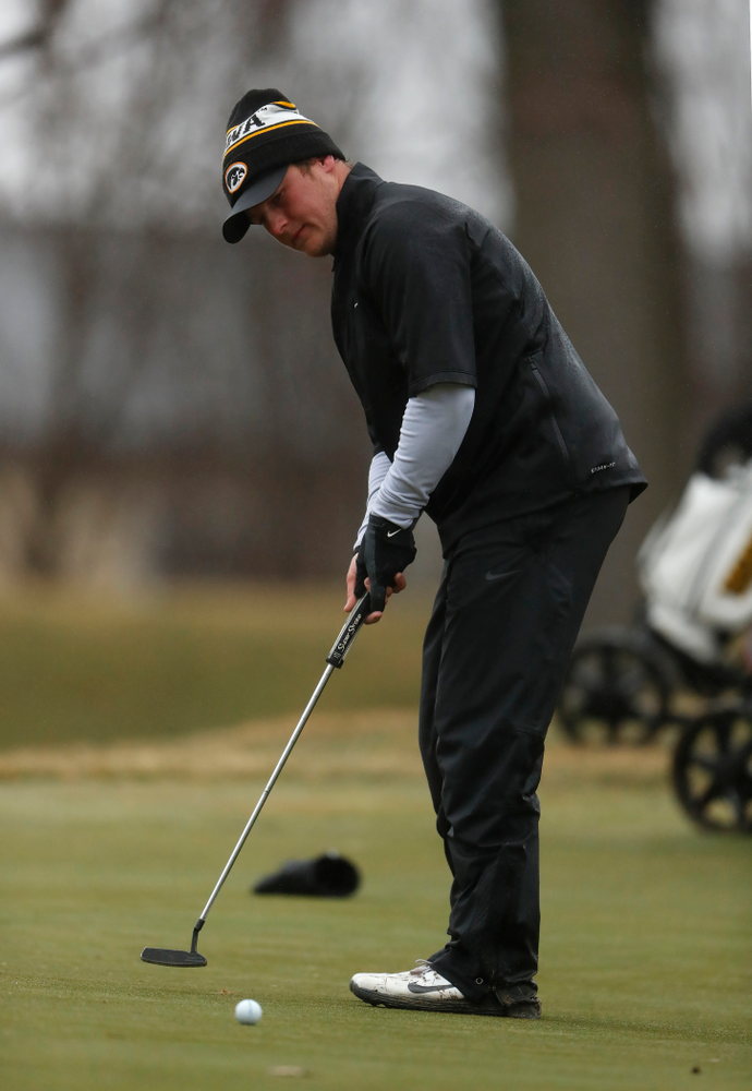 Iowa's Alex Schaake during day two of the 2018 Hawkeye Invitational Friday, April 13, 2018 at Finkbine Golf Course. (Brian Ray/hawkeyesports.com)