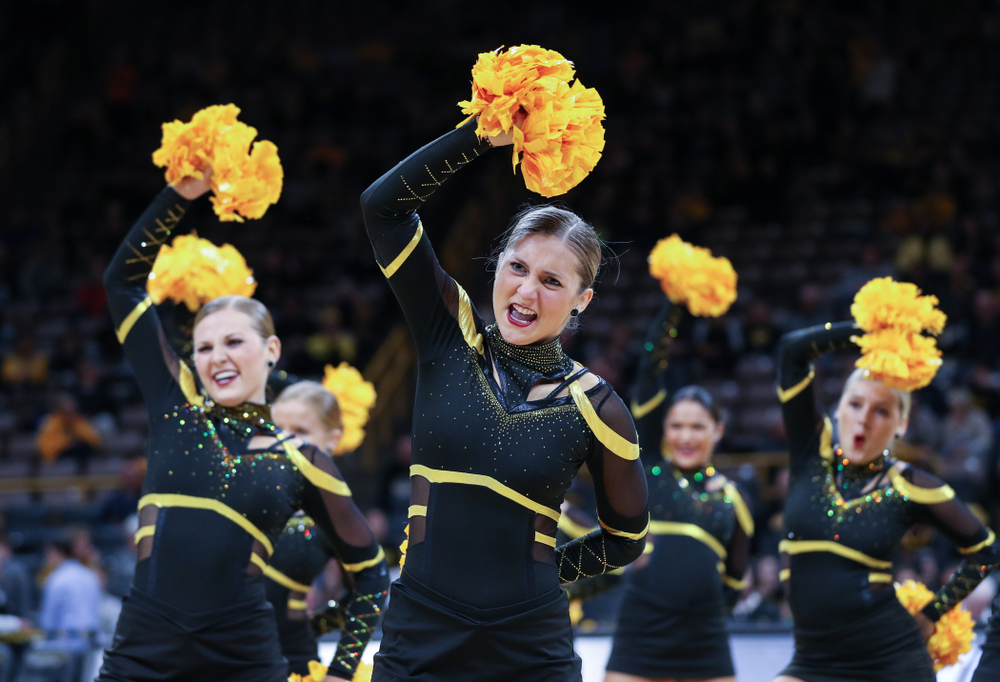 The Iowa Dance Team performs at halftime of the Iowa Hawkeyes game against North Florida Thursday, November 21, 2019 at Carver-Hawkeye Arena. (Brian Ray/hawkeyesports.com)