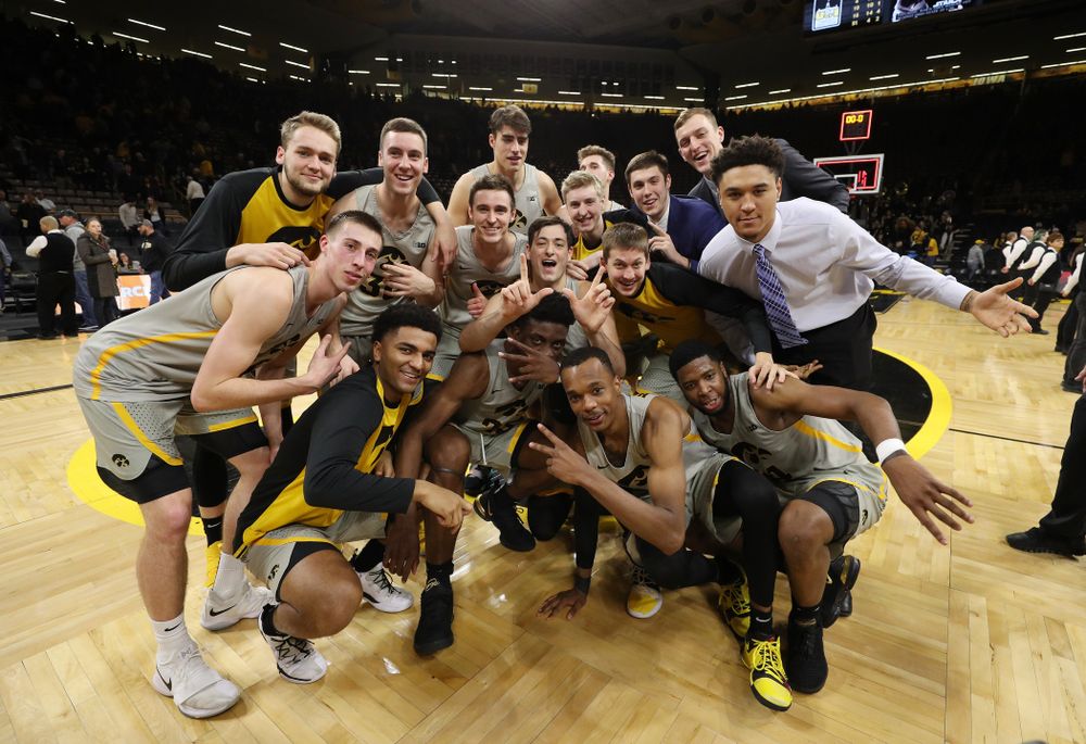 The Iowa Hawkeyes following their game against the Nebraska Cornhuskers Sunday, January 6, 2019 at Carver-Hawkeye Arena. (Brian Ray/hawkeyesports.com)