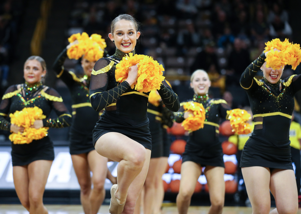 The Iowa Dance Team performs at halftime of the Iowa Hawkeyes game against North Florida Thursday, November 21, 2019 at Carver-Hawkeye Arena. (Brian Ray/hawkeyesports.com)