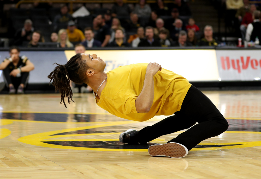 Snap Boogie performs at half-time of the Iowa Hawkeyes game against the Ohio State Buckeyes Thursday, February 20, 2020 at Carver-Hawkeye Arena. (Brian Ray/hawkeyesports.com)
