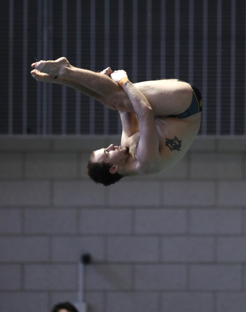 Iowa's Anton Hoherz competes on the 3-meter springboard during the third day of the 2019 Big Ten Swimming and Diving Championships Thursday, February 28, 2019 at the Campus Wellness and Recreation Center. (Brian Ray/hawkeyesports.com)