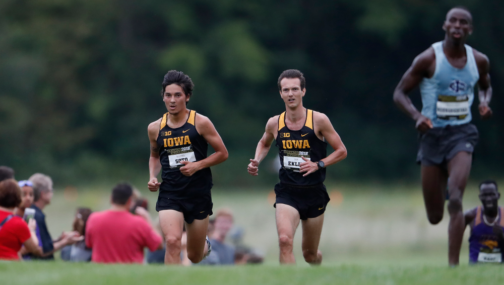Daniel Soto and Ian Eklin during the Hawkeye Invitational Friday, August 31, 2018 at the Ashton Cross Country Course. (Brian Ray/hawkeyesports.com)