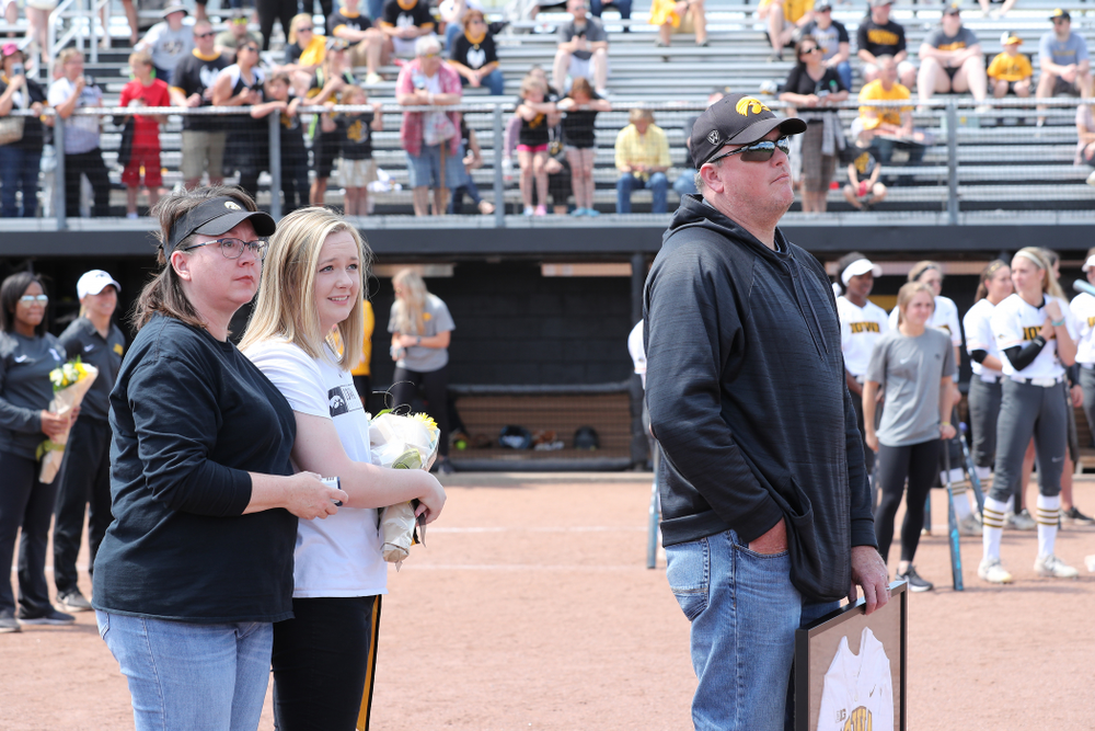 Senior Student Assistant Coach Brooke Rozier during senior day festivities following their game against the Ohio State Buckeyes Sunday, May 5, 2019 at Pearl Field. (Brian Ray/hawkeyesports.com)ic