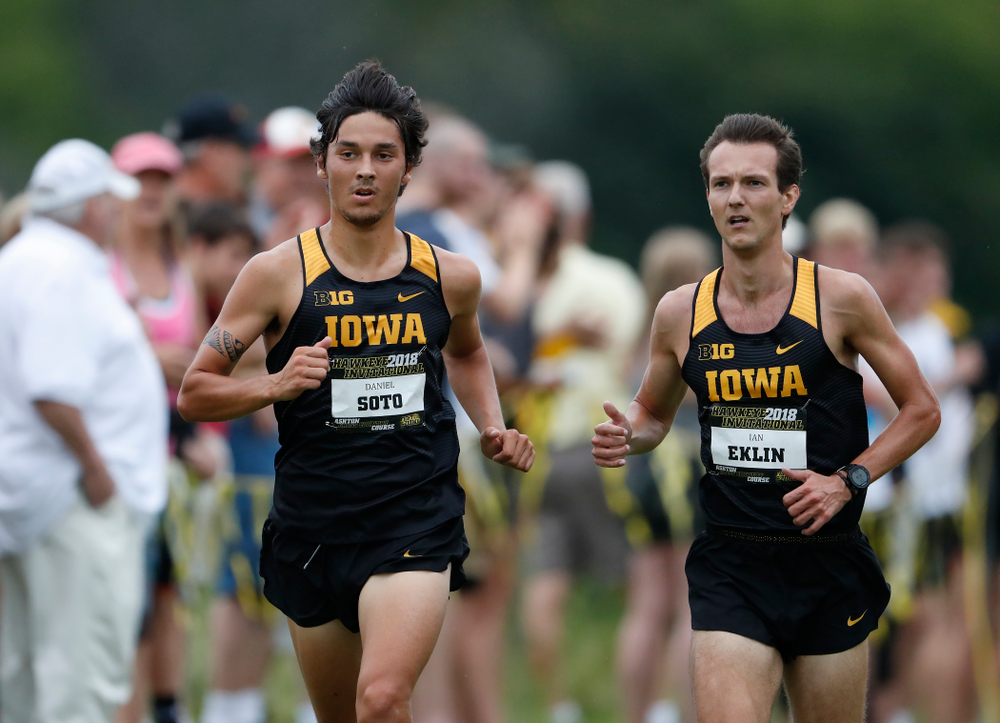 Daniel Soto and Ian Eklin during the Hawkeye Invitational Friday, August 31, 2018 at the Ashton Cross Country Course. (Brian Ray/hawkeyesports.com)