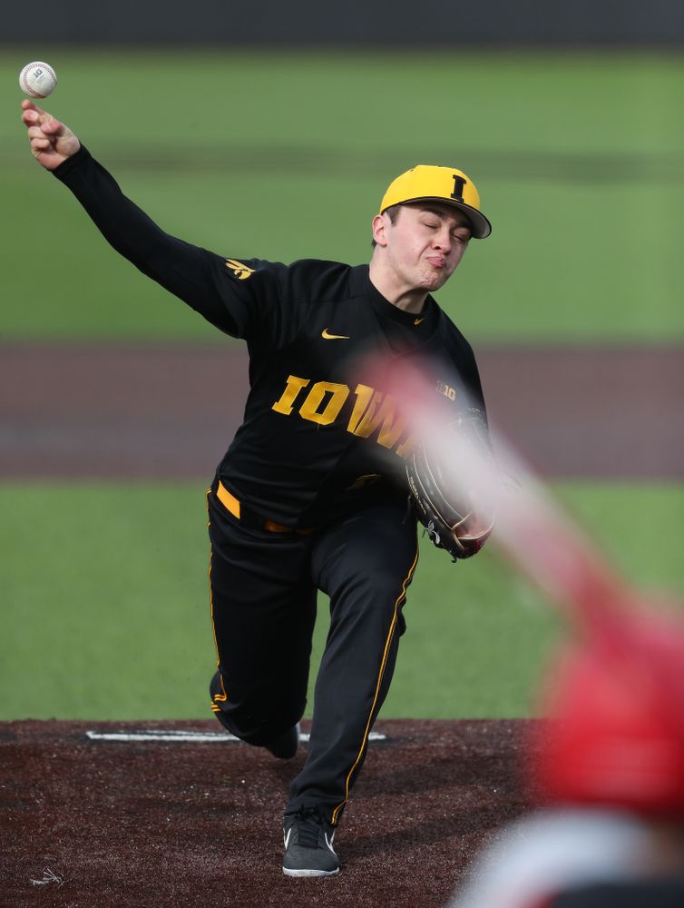Iowa Hawkeyes Clayton Nettleton (17) against Simpson College Tuesday, March 19, 2019 at Duane Banks Field. (Brian Ray/hawkeyesports.com)