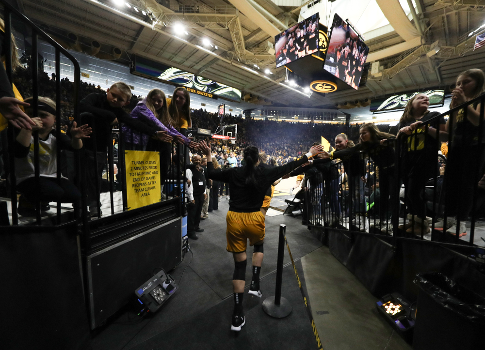 Iowa Hawkeyes forward Megan Gustafson (10) against the Northwestern Wildcats Sunday, March 3, 2019 at Carver-Hawkeye Arena. (Brian Ray/hawkeyesports.com)