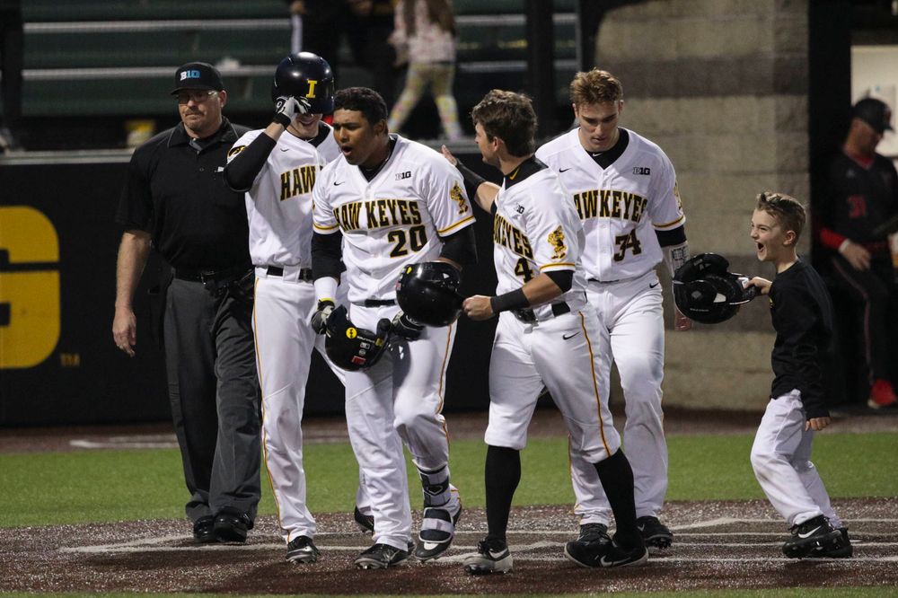 Iowa infielder Izaya Fullard at game 1 vs Rutgers on Friday, April 5, 2019 at Duane Banks Field. (Lily Smith/hawkeyesports.com)