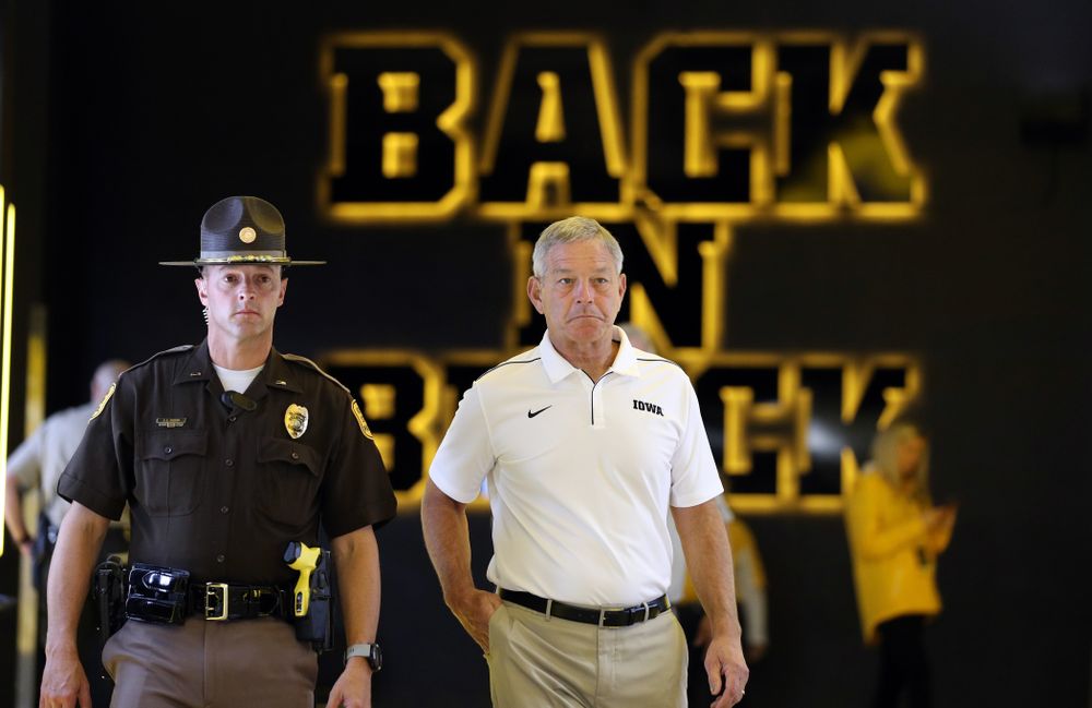 Iowa Hawkeyes head coach Kirk Ferentz against Middle Tennessee State Saturday, September 28, 2019 at Kinnick Stadium. (Brian Ray/hawkeyesports.com)