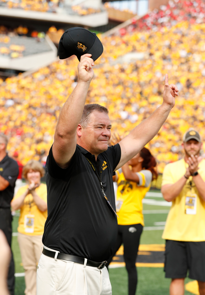 2018 Iowa Athletics Hall of Fame inductee Chris Hatcher Saturday, September 1, 2018 at Kinnick Stadium. (Brian Ray/hawkeyesports.com)