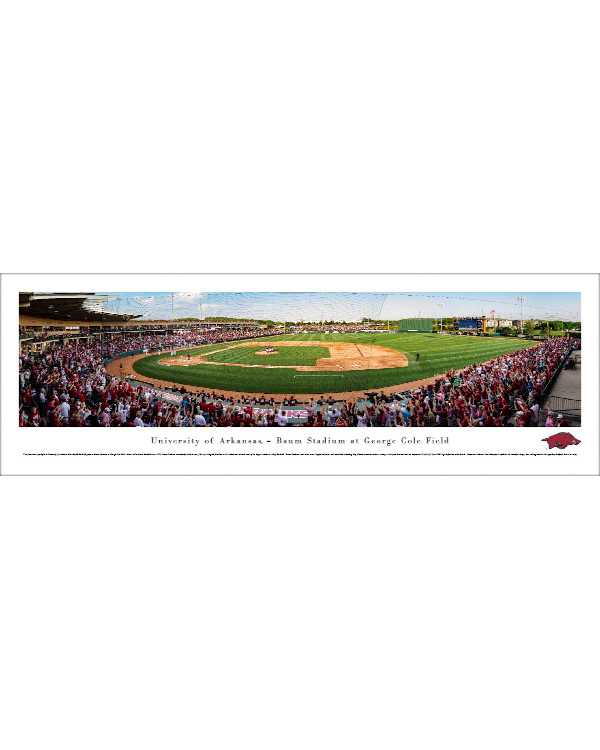 Official Arkansas Razorbacks Unframed Baum Stadium | Arkansas ...