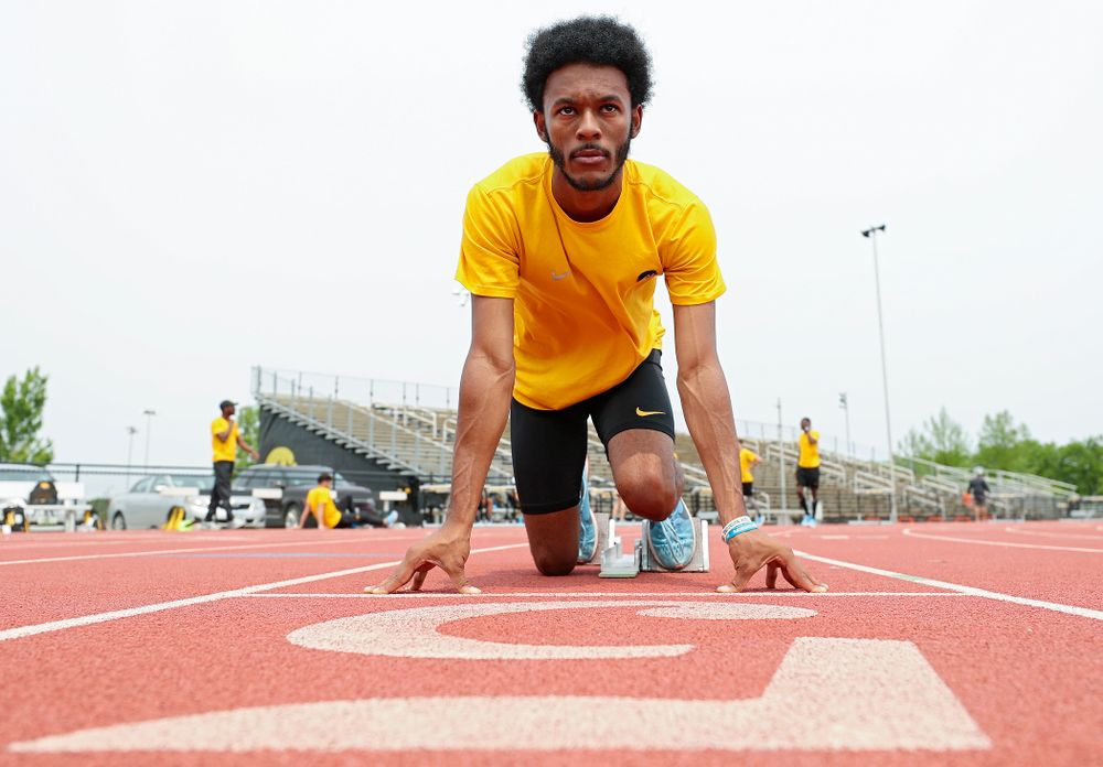 Iowa’s Mar’yea Harris at Francis X. Cretzmeyer Track in Iowa City on Friday, May 31, 2019. (Stephen Mally/hawkeyesports.com)