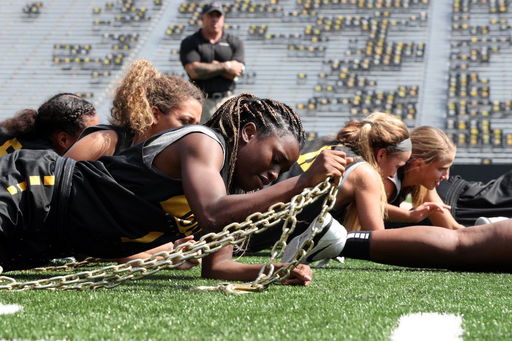 The Iowa WomenÕs Basketball Team participates in the The Program Tuesday, September 17, 2019 at Kinnick Stadium (Brian Ray/hawkeyesports.com)