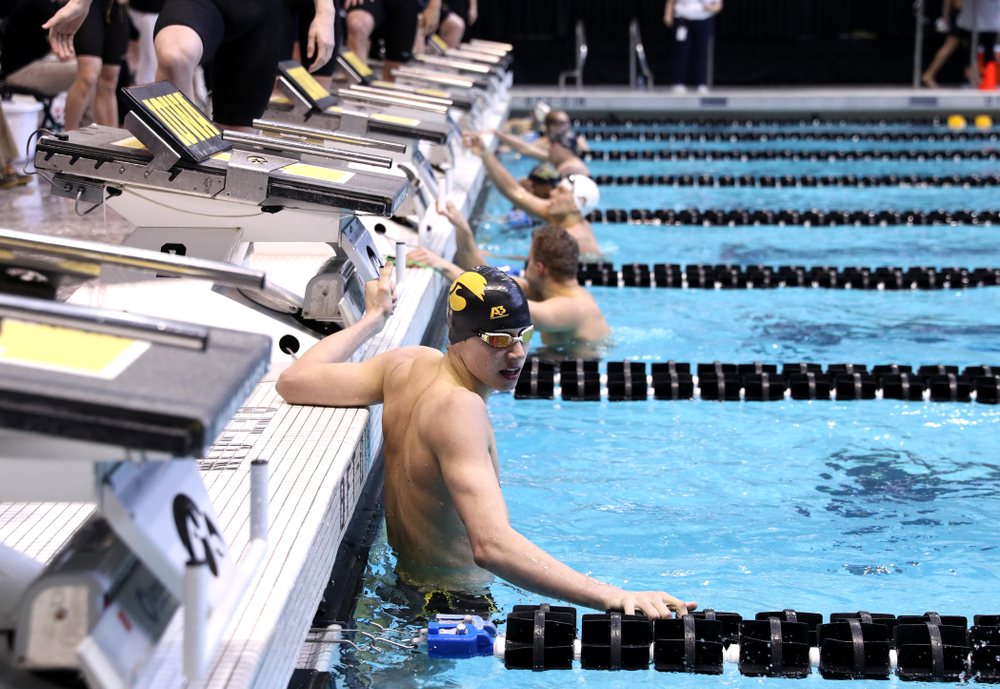 Iowa's Andrew Fierke competes in the 200-yard freestyle on the third day at the 2019 Big Ten Swimming and Diving Championships Thursday, February 28, 2019 at the Campus Wellness and Recreation Center. (Brian Ray/hawkeyesports.com)