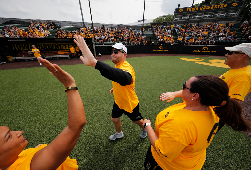 Assistant Director of Football Operations Ben Hansen during the Iowa Student Athlete Kickoff Kickball game Sunday, August 19, 2018 at Duane Banks Field. (Brian Ray/hawkeyesports.com)
