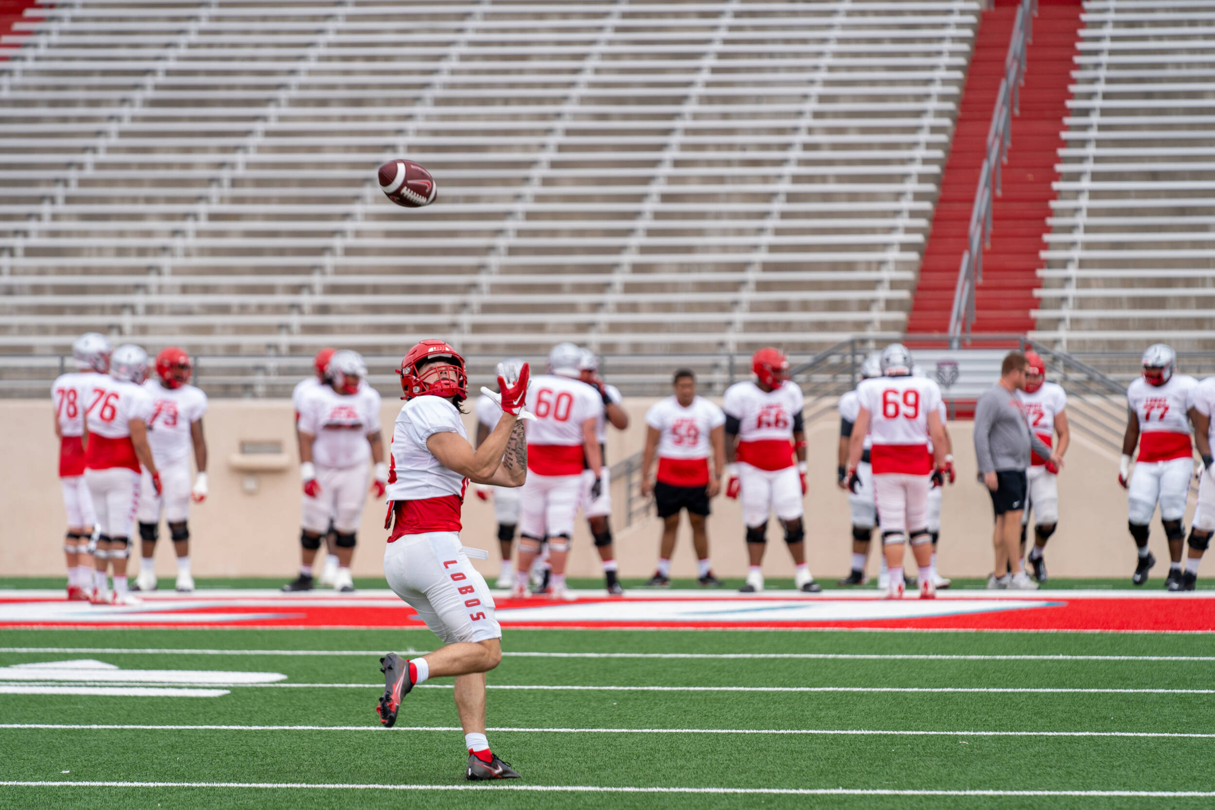 UNM FOOTBALL: 1st scrimmage in the books 