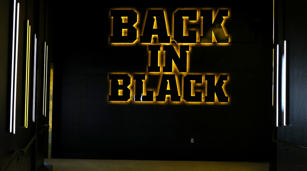 The Hawkeye Football Team sees the updates to their entrance tunnel at Kinnick Stadium for the first time Thursday, August 22, 2019 in Iowa City. (Brian Ray/hawkeyesports.com)