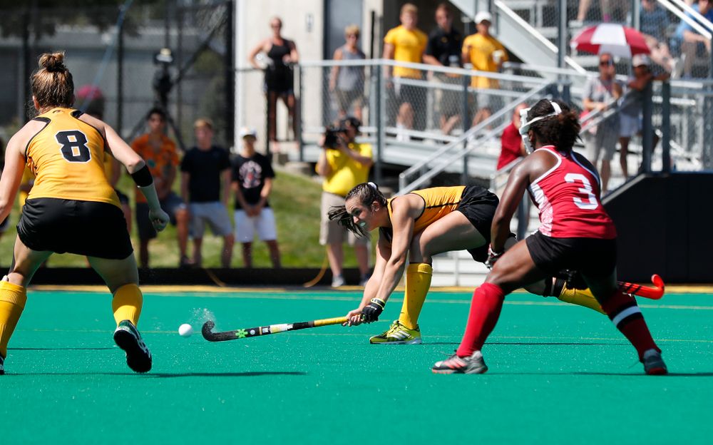 Iowa Hawkeyes Anthe Nijziel (6) scores against Indiana Sunday, September 16, 2018 at Grant Field. (Brian Ray/hawkeyesports.com)