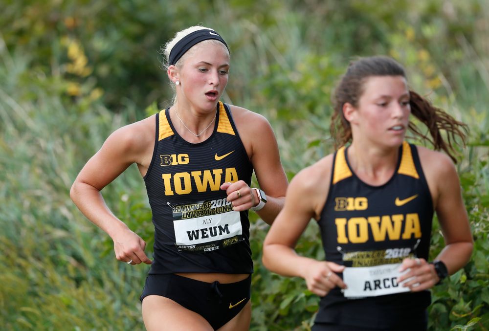 Aly Weum during the Hawkeye Invitational Friday, August 31, 2018 at the Ashton Cross Country Course. (Brian Ray/hawkeyesports.com)