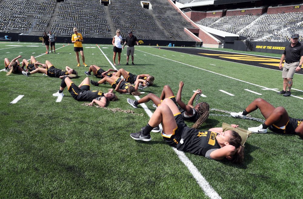 The Iowa WomenÕs Basketball Team participates in the The Program Tuesday, September 17, 2019 at Kinnick Stadium (Brian Ray/hawkeyesports.com)