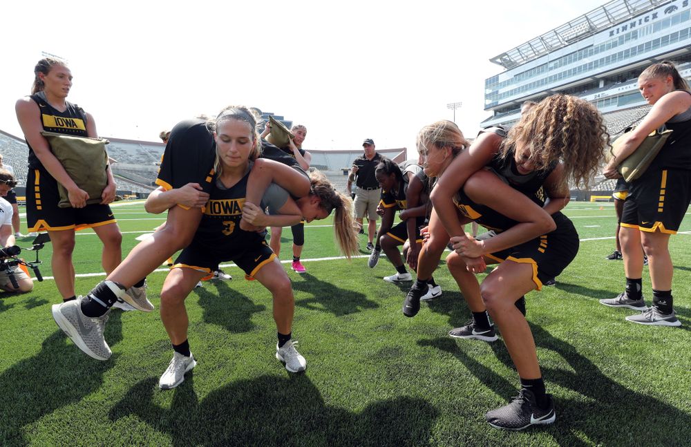 The Iowa WomenÕs Basketball Team participates in the The Program Tuesday, September 17, 2019 at Kinnick Stadium (Brian Ray/hawkeyesports.com)