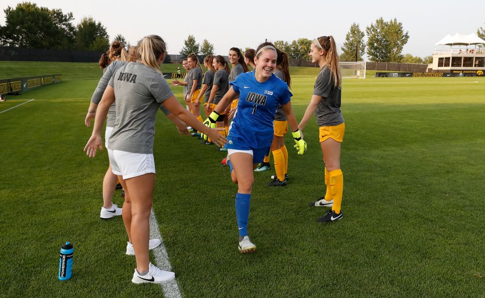 Iowa Hawkeyes Claire Graves (1) against the Missouri Tigers Friday, August 17, 2018 at the Iowa Soccer Complex. (Brian Ray/hawkeyesports.com)