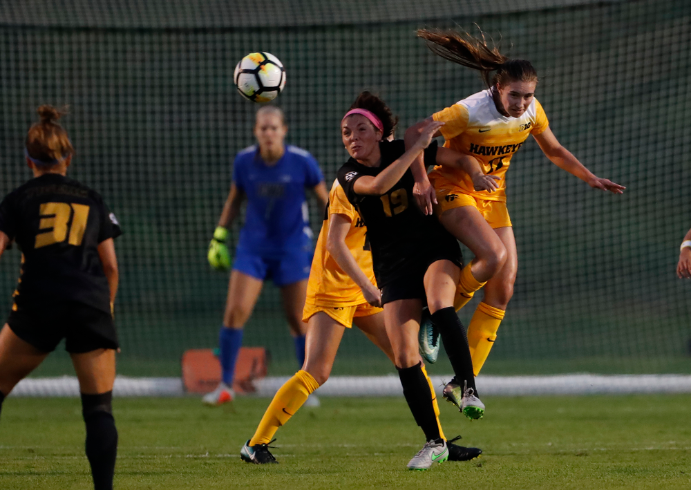 Iowa Hawkeyes Sydney Blitchok (11) against the Missouri Tigers Friday, August 17, 2018 at the Iowa Soccer Complex. (Brian Ray/hawkeyesports.com)