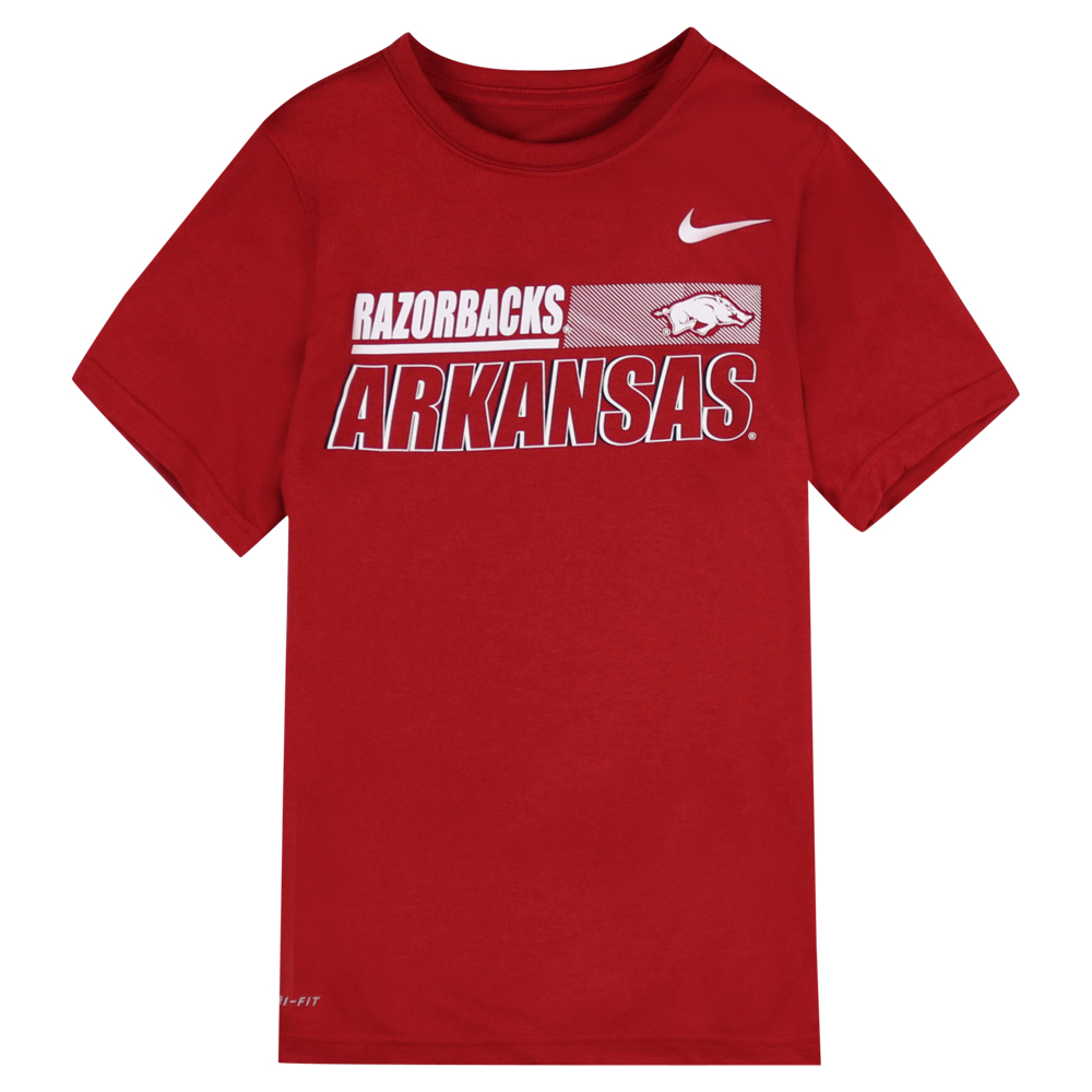 Arkansas Razorbacks Nike Youth Legend Short Sleeve T-Shirt ...