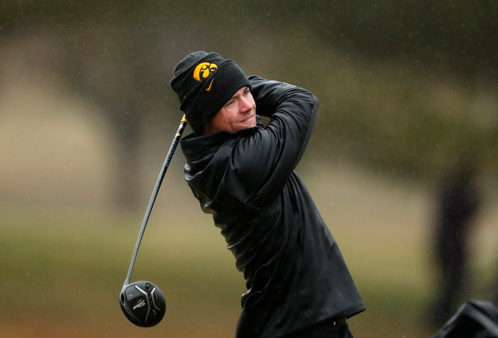 Iowa's Alex Moorman during day two of the 2018 Hawkeye Invitational Friday, April 13, 2018 at Finkbine Golf Course. (Brian Ray/hawkeyesports.com)