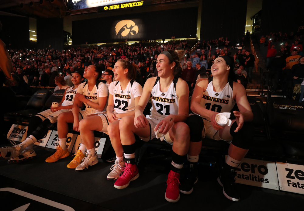 The Iowa Hawkeyes against the Illinois Fighting Illini Thursday, February 14, 2019 at Carver-Hawkeye Arena. (Brian Ray/hawkeyesports.com)