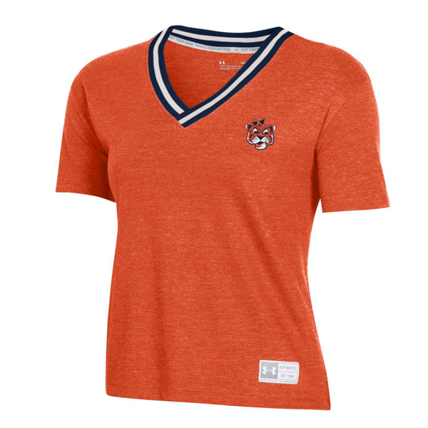 Auburn Tigers Under Armour Women's Gameday Short Sleeve VNeck TShirt