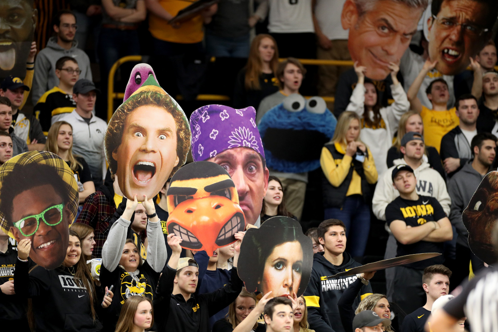 The Hawks Nest against Penn State Saturday, February 29, 2020 at Carver-Hawkeye Arena. (Brian Ray/hawkeyesports.com)