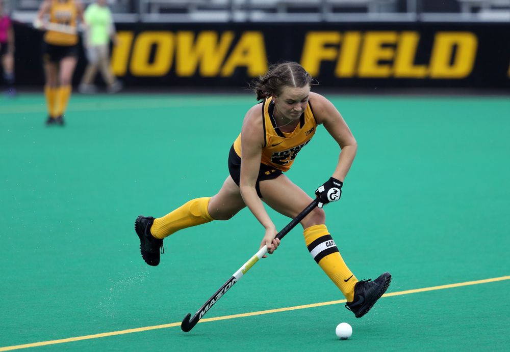 Iowa Hawkeyes forward Maddy Murphy (26) against the Michigan State Spartans Sunday, September 29, 2019 at Grant Field. (Brian Ray/hawkeyesports.com)