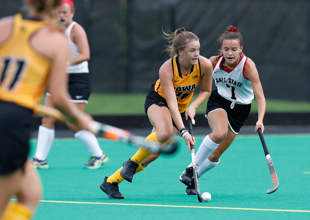 Iowa Hawkeyes Maddy Murphy (26) against Ball State Sunday, September 2, 2018 at Grant Field. (Brian Ray/hawkeyesports.com)
