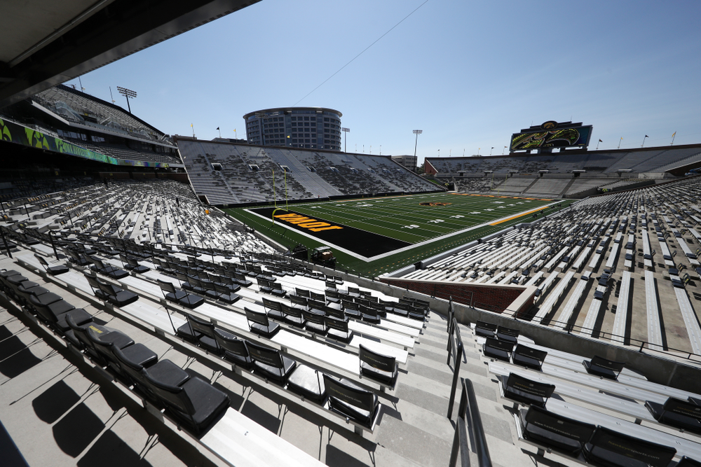 The view from the new north end zone of Kinnick Stadium Friday, August 9, 2019. (Brian Ray/hawkeyesports.com)