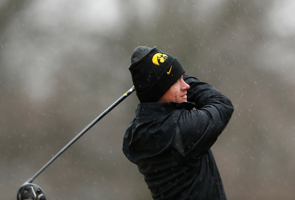 Iowa's Alex Moorman during day two of the 2018 Hawkeye Invitational Friday, April 13, 2018 at Finkbine Golf Course. (Brian Ray/hawkeyesports.com)