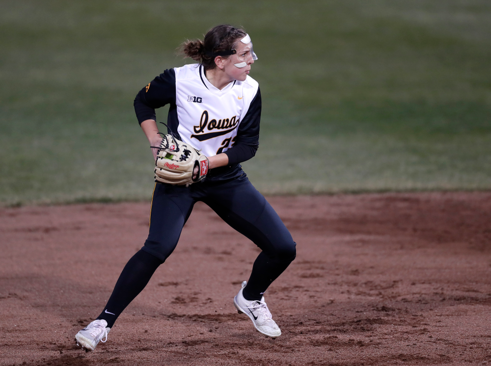 Iowa Hawkeyes infielder Alex Rath (23) against Western Illinois Tuesday, April 17, 2018 at Bob Pearl Field. (Brian Ray/hawkeyesports.com)