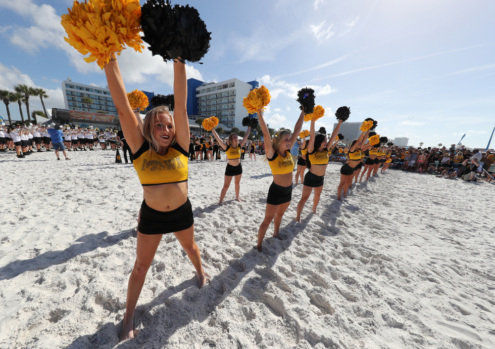 The Iowa Dance Team during the Outback Bowl Beach Day Sunday, December 30, 2018 at Clearwater Beach. (Brian Ray/hawkeyesports.com)