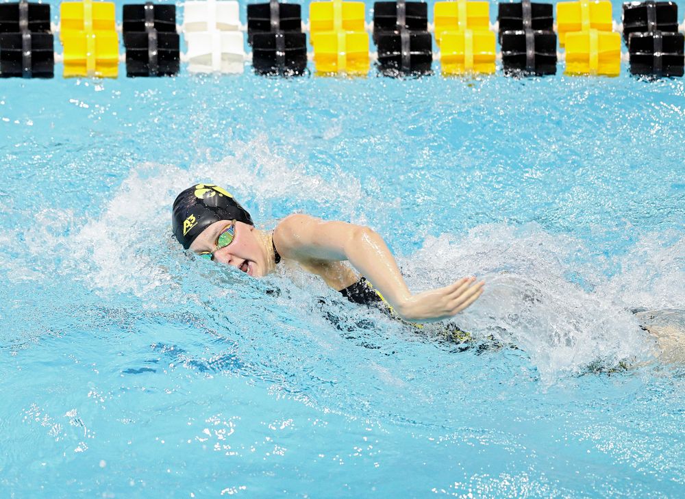 Iowa’s Macy Rink swims the women’s 200 yard freestyle preliminary event during the 2020 Women’s Big Ten Swimming and Diving Championships at the Campus Recreation and Wellness Center in Iowa City on Friday, February 21, 2020. (Stephen Mally/hawkeyesports.com)