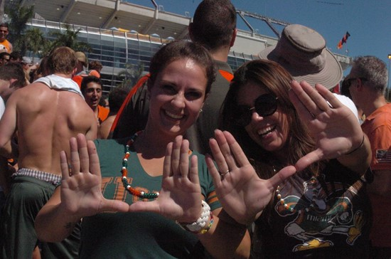 The #14'th ranked University of Miami Hurricanes play the Georgia Tech Yellow Jackets at Sun Life Stadium on October 05, 2013. Photo by Steven...