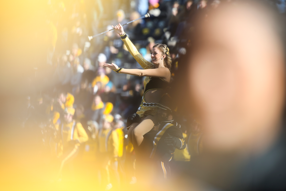 Hawkeye Marching Band Golden Girl Kylene Spanbauer during Iowa football vs Illinois on Saturday, November 23, 2019 at Kinnick Stadium. (Lily Smith/hawkeyesports.com)