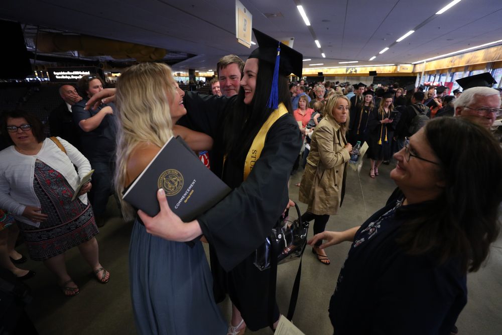 Iowa WomenÕs BasketballÕs Megan Gustafson during the Tippie College of Business spring commencement Saturday, May 11, 2019 at Carver-Hawkeye Arena. (Brian Ray/hawkeyesports.com)