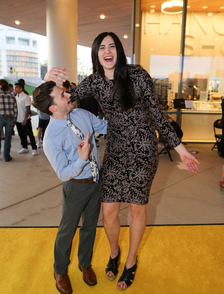 The 2019 Golden Herkys yellow carpet Tuesday, April 23, 2019 at Hancher Auditorium. (Brian Ray/hawkeyesports.com)