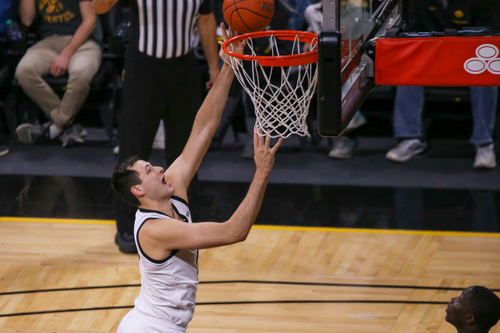 Iowa Hawkeyes forward Ryan Kriener (15) during Iowa men’s basketball vs SIUE on Friday, November 8, 2019 at Carver-Hawkeye Arena. (Lily Smith/hawkeyesports.com)