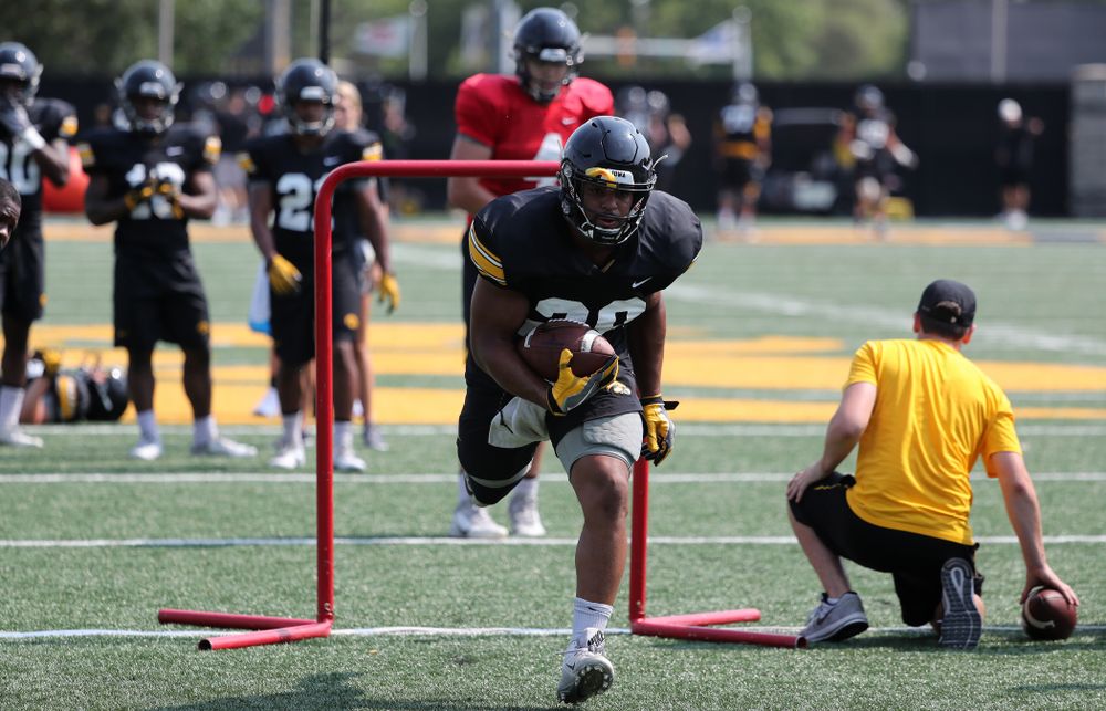 Iowa Hawkeyes running back Toren Young (28) during the third practice of fall camp Sunday, August 5, 2018 at the Kenyon Football Practice Facility. (Brian Ray/hawkeyesports.com)