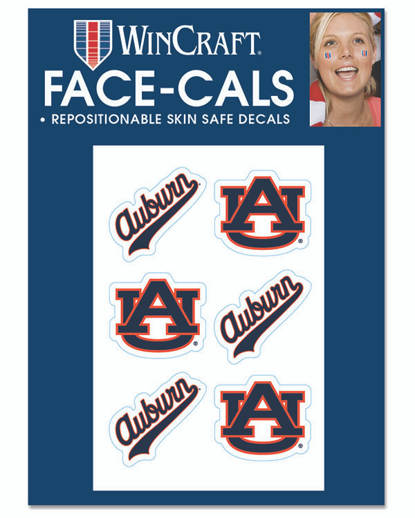 Auburn Tigers Wincraft Baseball Face Decal 6 Pack The Auburn Fan Shop Official Online Store Of The Auburn University Athletic Department