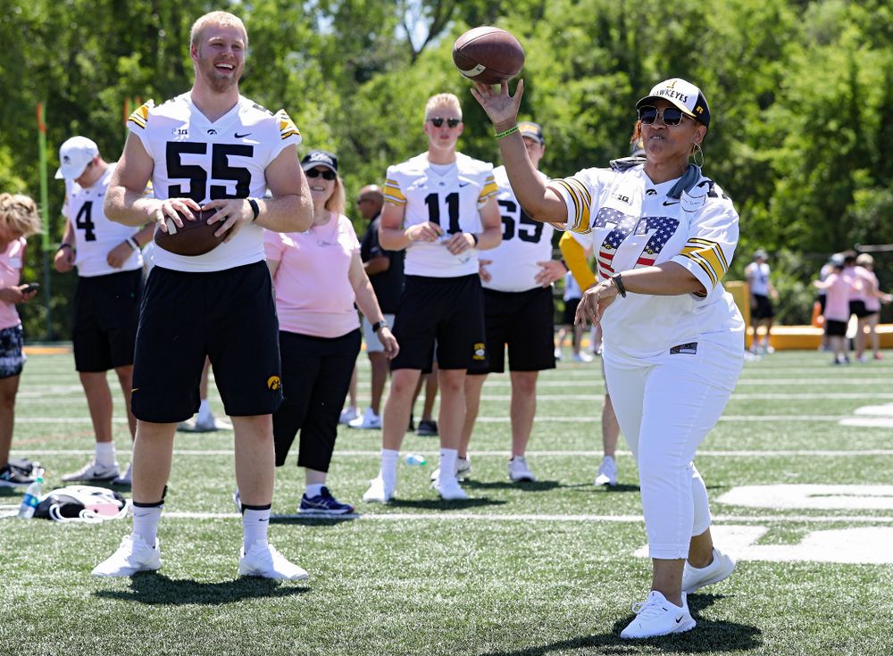 The Ladies Football Academy at the Hansen Football Performance Center in Iowa City on Saturday, Jun 8, 2019. (Stephen Mally/hawkeyesports.com)