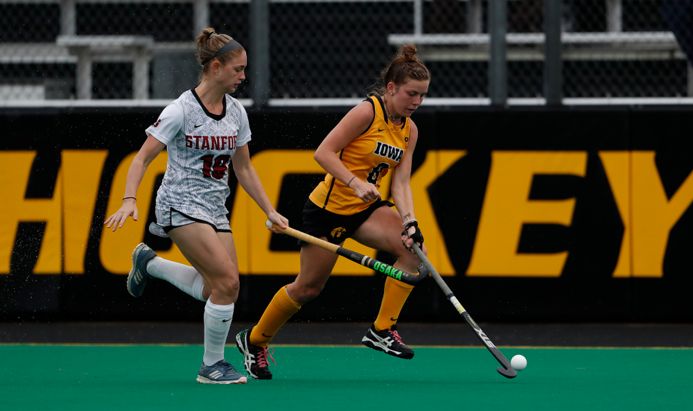 Iowa Hawkeyes Nikki Freeman (8) against Stanford Sunday, October 7, 2018 at Grant Field. (Brian Ray/hawkeyesports.com)