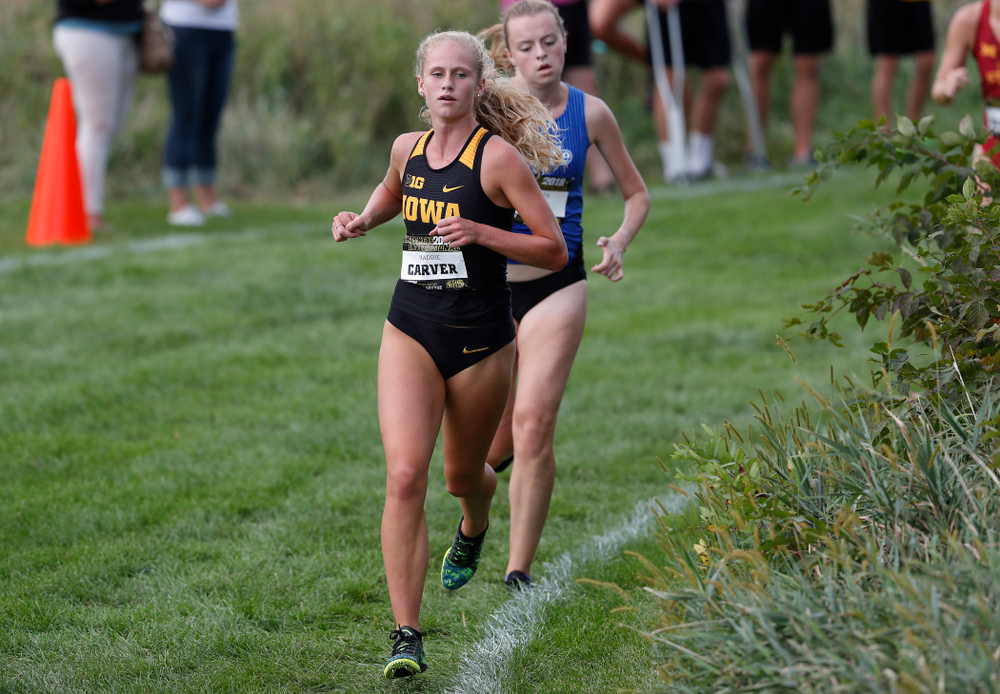 Maddie Carver during the Hawkeye Invitational Friday, August 31, 2018 at the Ashton Cross Country Course. (Brian Ray/hawkeyesports.com)